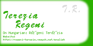 terezia regeni business card